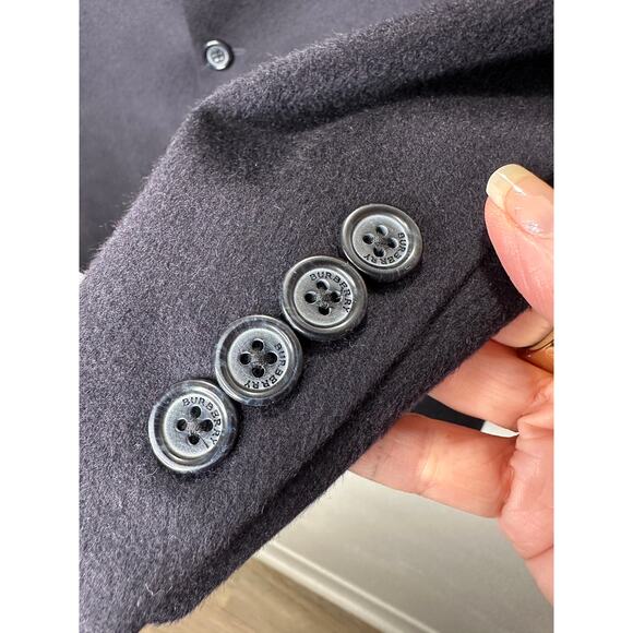 Burberry 100% Cashmere Black Bond Street 2-Button Blazer Jacket 40 Long - Picture 4 of 11